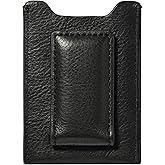 House of Jack Co. Rip Magnetic Money Clip Wallet for Men, Slim Front Pocket Leather Wallet With Gift Box, Full Grain Cowhide Card Holder, Black