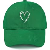 American Trends Womens Baseball Caps Cute Heart Embroidered Dad Hat | 100% Breathable Cotton, Sweat-Wicking Band, Adjustable Metal Buckle Casual Daily Wear &amp; Workout, Gift for Her