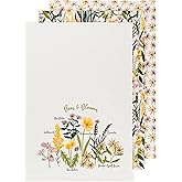 Now Designs Bees & Blooms Bakers Floursack Cotton Dishtowels, Set of 3
