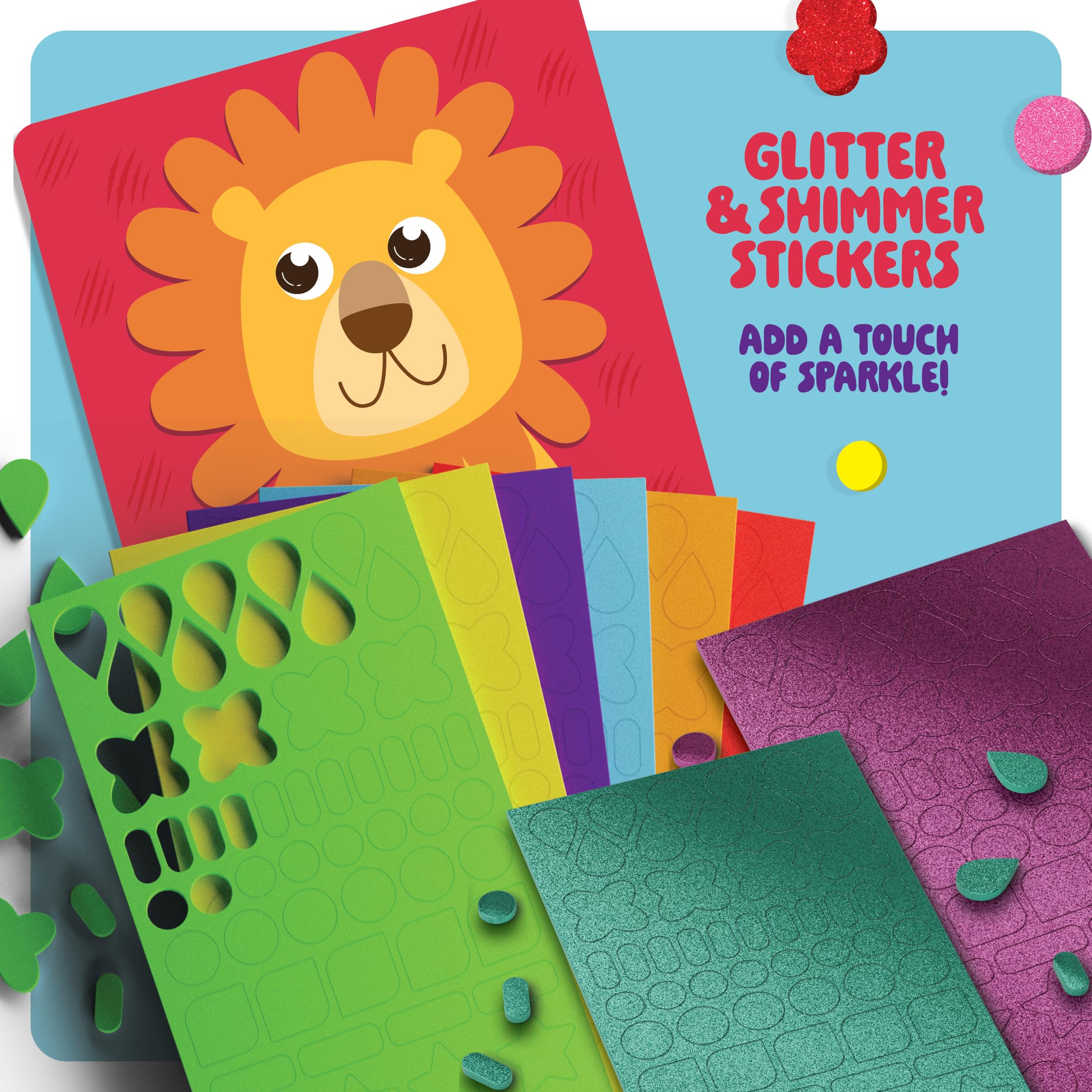 Dan&Darci Foam Sticker Art Craft for Kids - Toddler Arts & Crafts for Ages 3-5 - Boys 4-6 Birthday Gift & Stocking Stuffer