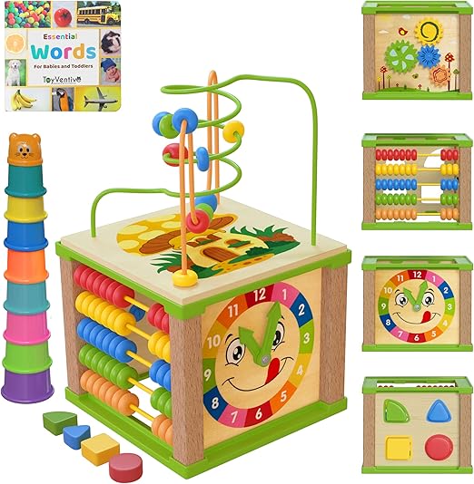 TOYVENTIVE Wooden Kids Baby Activity 