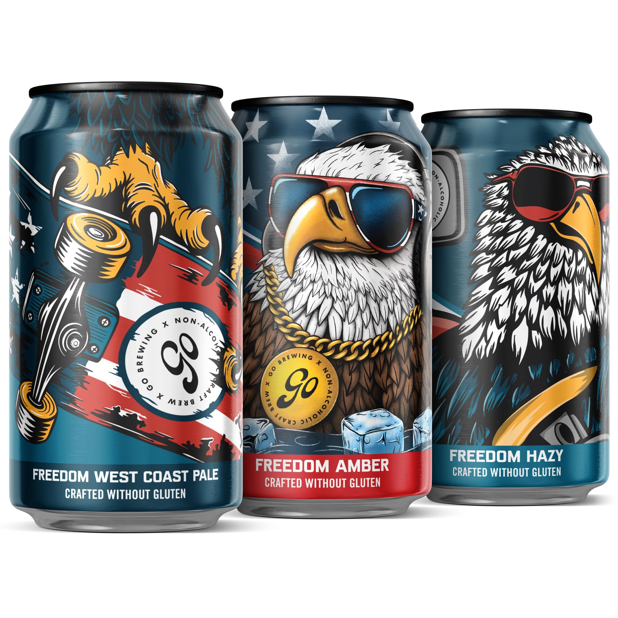 Go Brewing - Freedom West Coast Pale, Amber, and