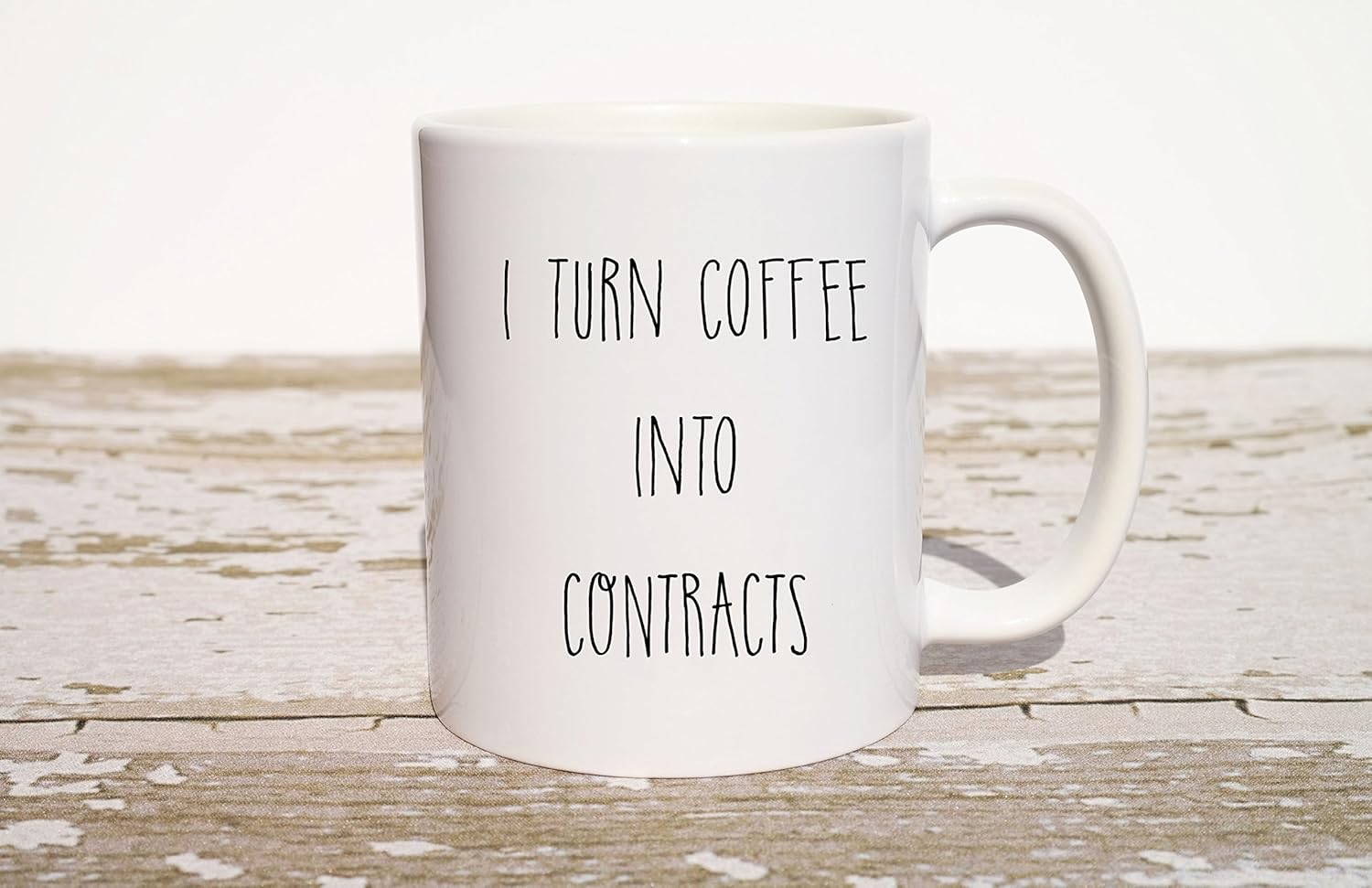 I Turn Coffee Into Contracts Mug, Funny Coffee