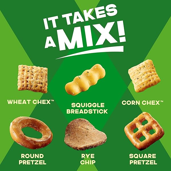 CHEX MIX SNACK MIX, SOUR CREAM AND ONION, SNACKS, 8 OZ