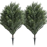 momoplant Artificial Cypress Topiary 39'' Faux Cedar Trees Privacy Screen Planter Set of 2 Artificial Bush Porch Plants Indoor and Outdoor Decor