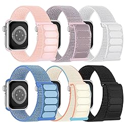 6 Pack Sport Nylon Loop Band Compatible with Apple
