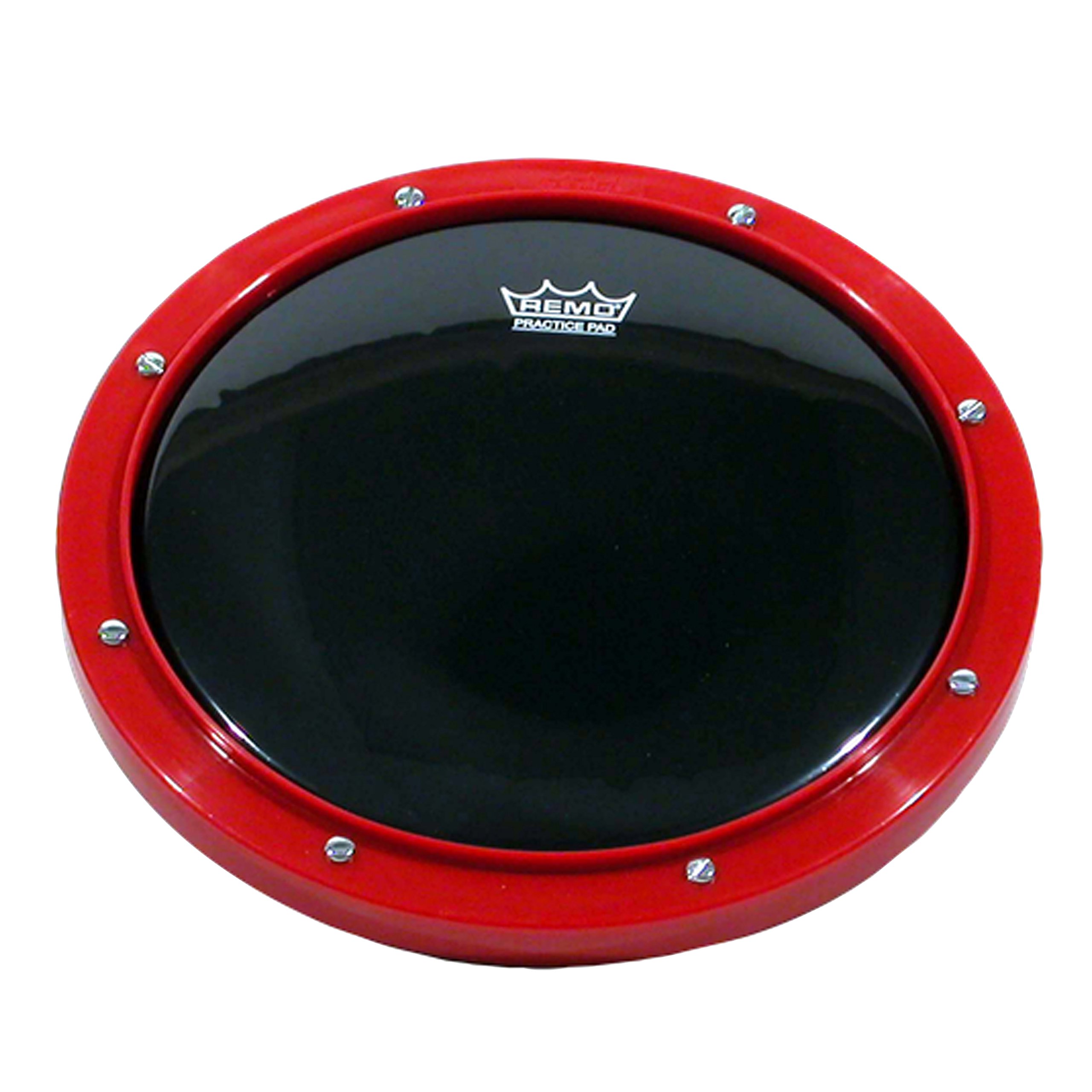Remo RT-0008-58 8" Red Tunable Practice Pad with Ambassador Ebony Drumhead