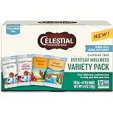 Celestial Seasonings Everyday Wellness Tea Variety Pack, Caffeine Free, 16 Tea Bags Box