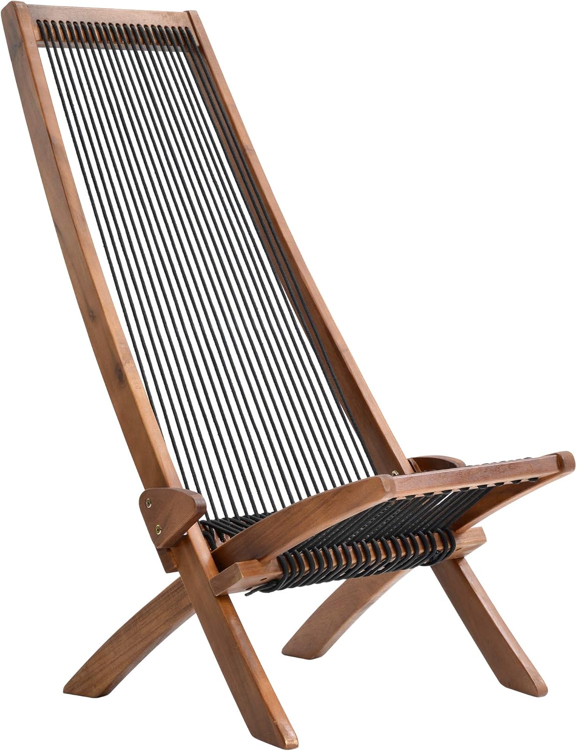 accent chaise lounge chairs on Folding Wooden Lounge Chair Patio Chaise Lounge Outdoor Adirondack Chair Low Profile Acacia Wood Accent Furniture Sling Chair For Porch Deck Balcony Lawn Garden Kitchen Dining Amazon Com