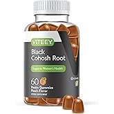 Viteey Black Cohosh Root Gummies - Menopause Relief for Hot Flashes and Night Sweats - Vegan, Gluten Free, Non-GMO - 60 Count