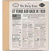 DUGUTUL Vintage 87th Birthday Card, 87 Birthday Decoration, Nostalgic Birthday Card for 87 Years Old Men Women, Retro Happy 87th Birthday Party Decoration, Envelope Included