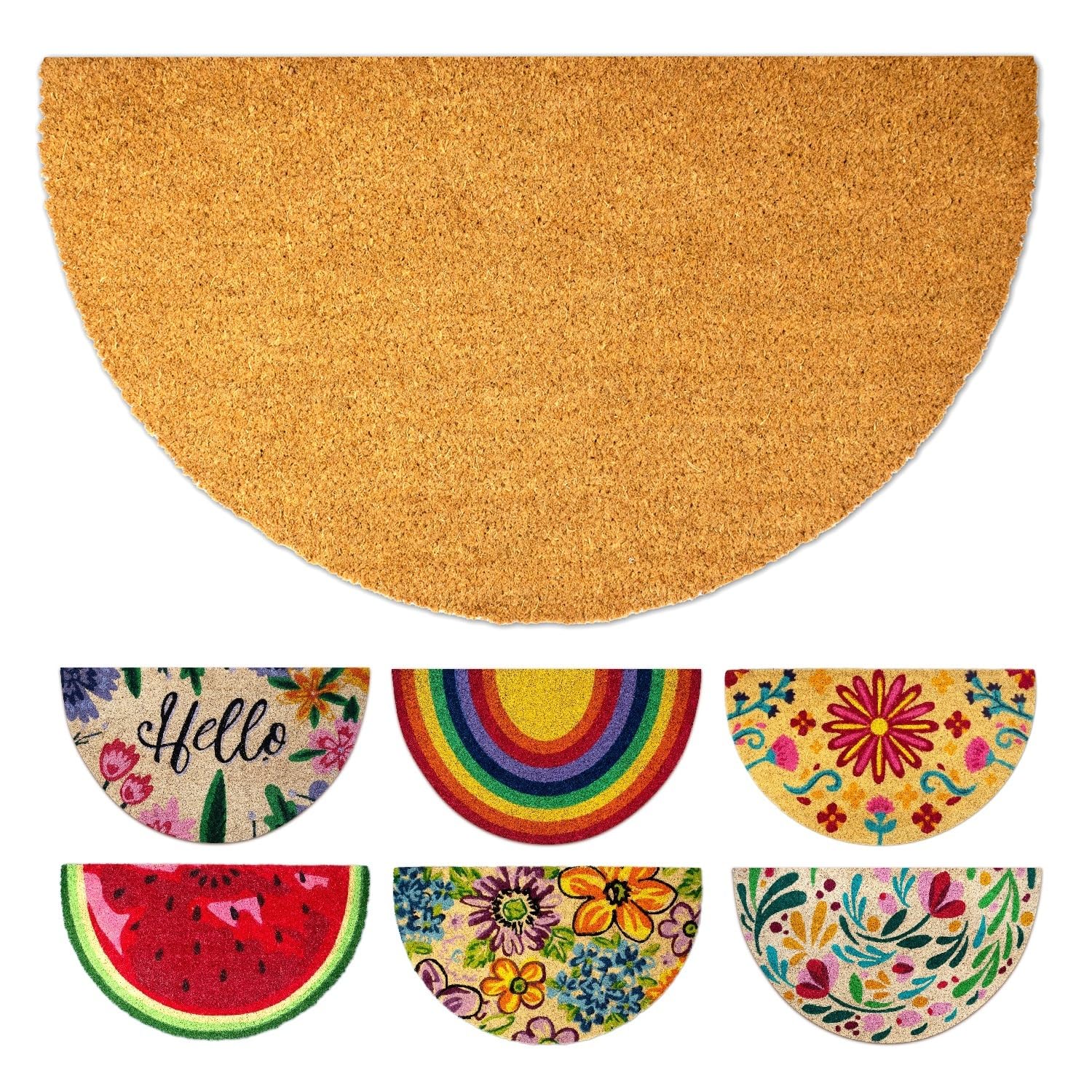 LUA VIKA Coir Doormat - Basic - 40x70 cm - Outdoor Door mat - Front Door mat outside - Half moon Doormats outside — image 1
