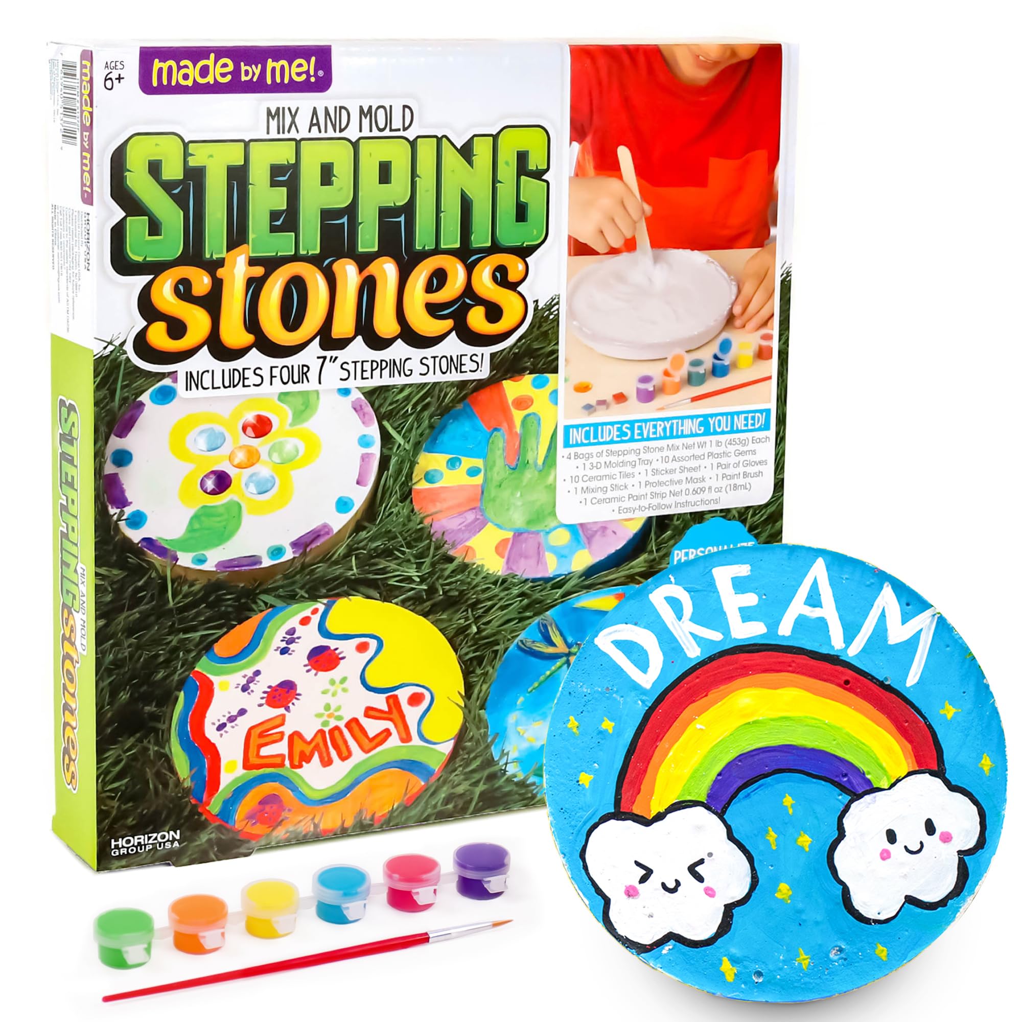 Mua Made By Me Mix & Mold Stepping Stones, Make 4 DIY Personalized 7