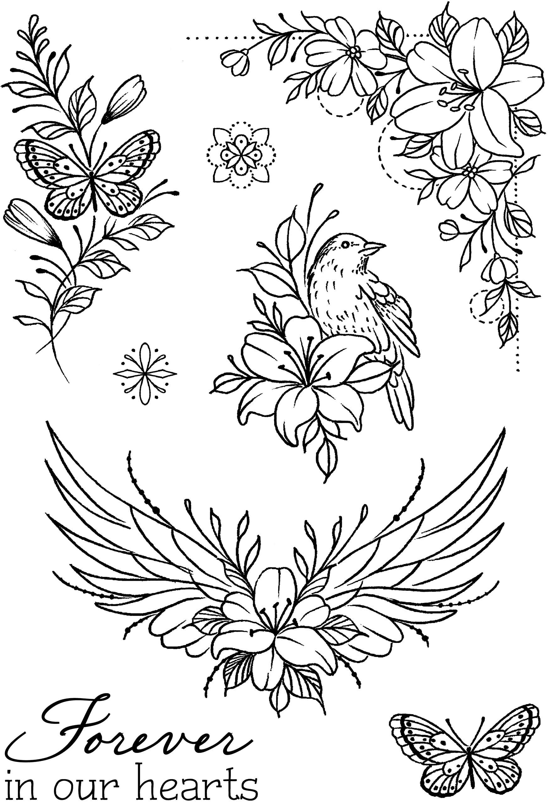 Creative Expressions Designer Boutique-Tranquil Garden-Stamp Set, A6