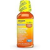 Amazon Basic Care Severe Daytime Cold and Flu Relief, Maximum Strength Liquid Cold Medicine; Relieves Aches, Pain, Fever, Cou