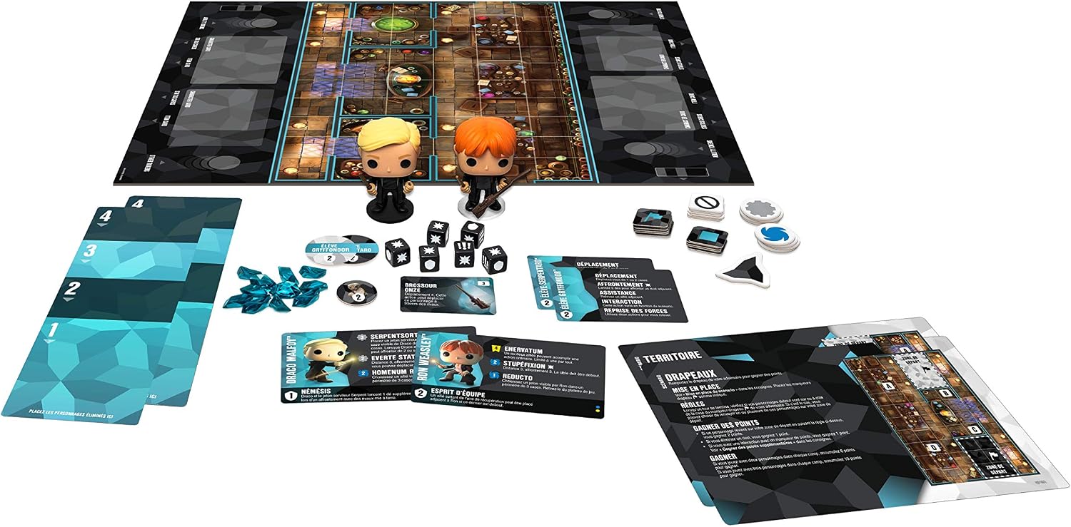 Funko Games Funkoverse Harry Potter, French Version, Board Game, Draco Malfoy And Ron Weasley, 3'' (7.6 Cm) POP! - Image 4