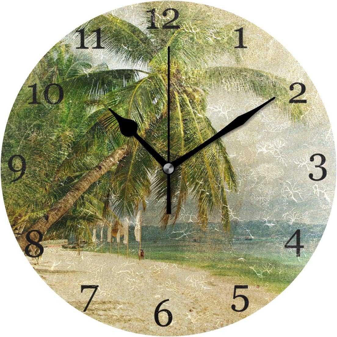 Amazoncom Kuwt Beach Tropical Palm Tree Wall Clock Silent Non Ticking 95 Inch Round Clock Acrylic Art Painting Home Office School Decor Home Kitchen Amazoncom Kuwt Beach Tropical Palm Tree Wall Clock Silent Non Ticking 95 Inch Round Clock Acrylic Art Painting Home Office School Decor Home Kitchen