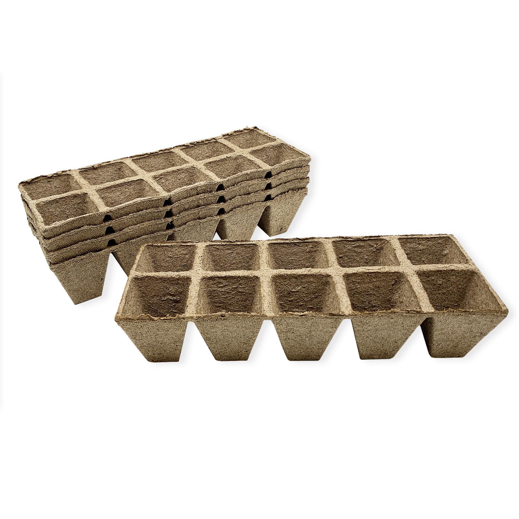 Ferry Morse Jiffy Organic Seed Starting 10 Cell Biodegradable Peat Strips - 50 Strips (500 Cells Total)