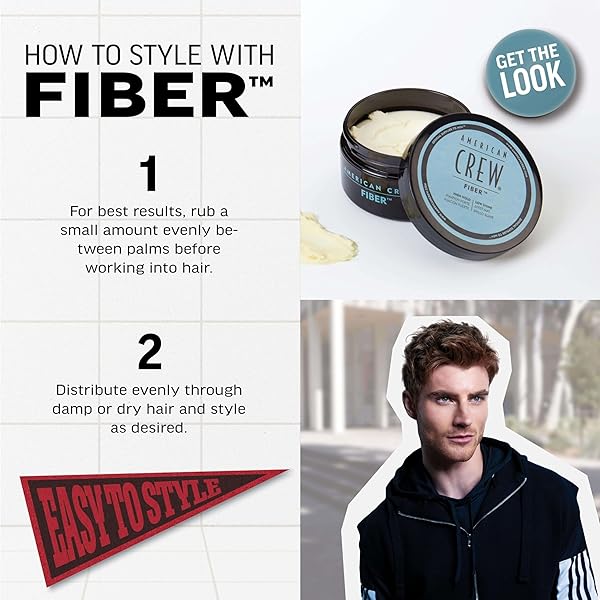 AMERICAN CREW MEN’S HAIR FIBER, LIKE HAIR GEL WITH HIGH HOLD & LOW SHINE, 3 OZ