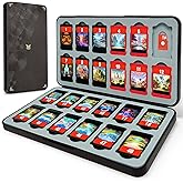 FUNLAB Switch 2 Game Case Holder for Nintendo Switch2 & Micro SD Cards Holder, Switch Game Card Holder, Portable Cartridge Case with 24 Card Storage for Travel - Brown Black