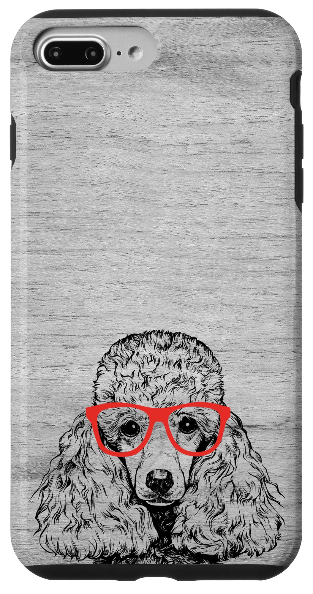 iPhone 7 Plus/8 Plus Poodle in Red Glasses Nerd Dog