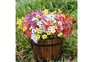 Vemander Artificial Flower for Outdoors Fake Plants,16 PCS Artificial Flowers, Faux UV Resistant Silk Pansies Spring Flowers for Outsid, Faux Flowers for Outdoor Planters (Mix)