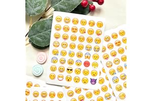 5 Sheets Emoji Sticker Set_Decorative Assorted Sticker for Bullet Journal, Planner, Scrapbooking, Art Craft, Envelope Seal, G
