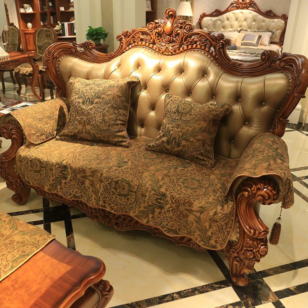 WXYJYJYJY European-Style Sofa Cushions Slip Sofa Cushion Sofa Towel-A 85x75cm(33x30inch)