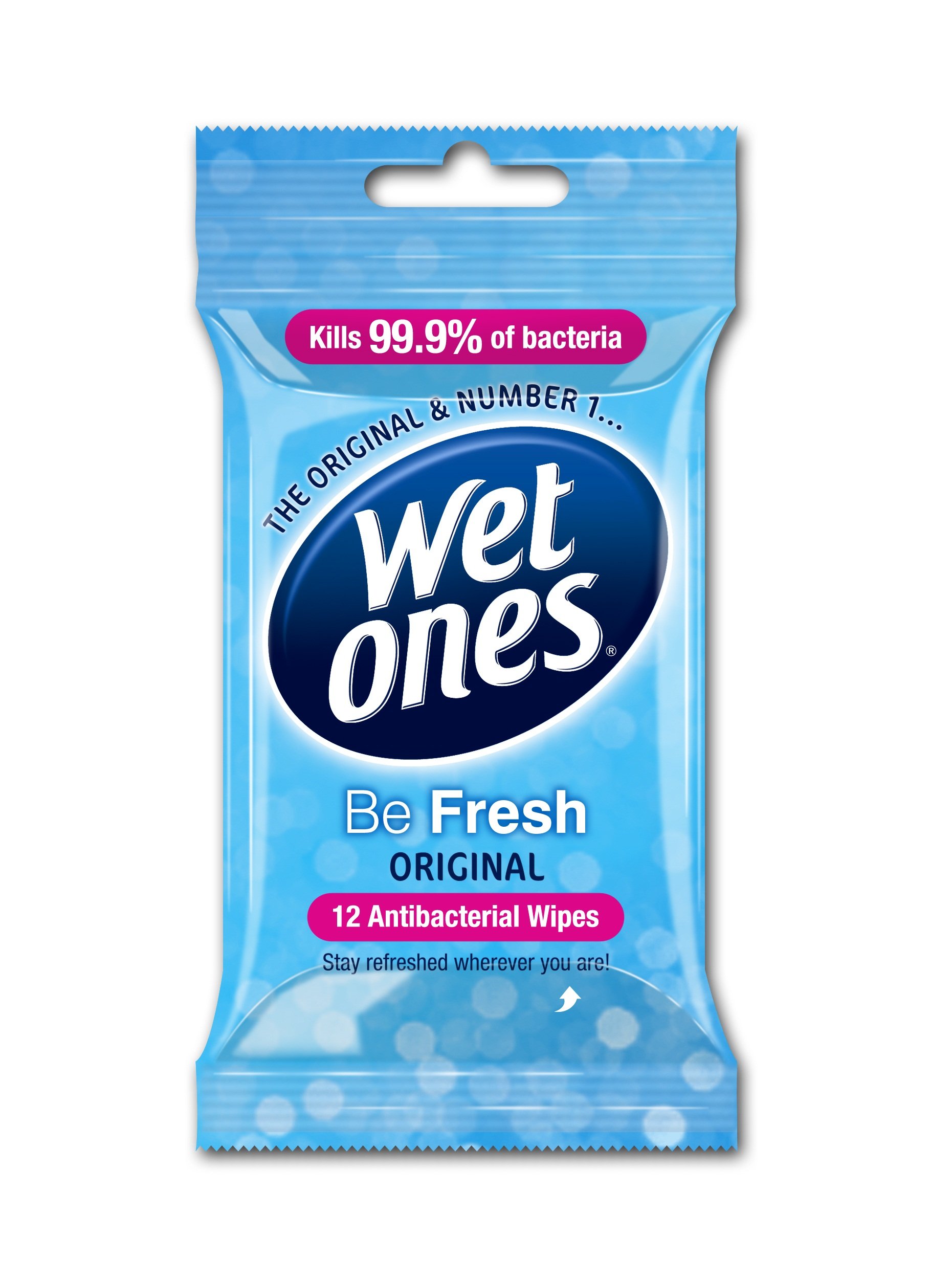 Wet Ones Be Fresh Original Antibacterial Wipes Pack of 6