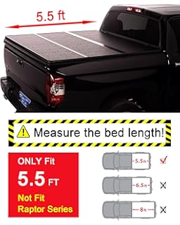 Amazon Com U Drive Auto Tri Fold Hard Solid Tonneau Cover For 2004 2018 Ford F 150 With 5 5ft 66in Bed Not Fit Raptor Series Automotive