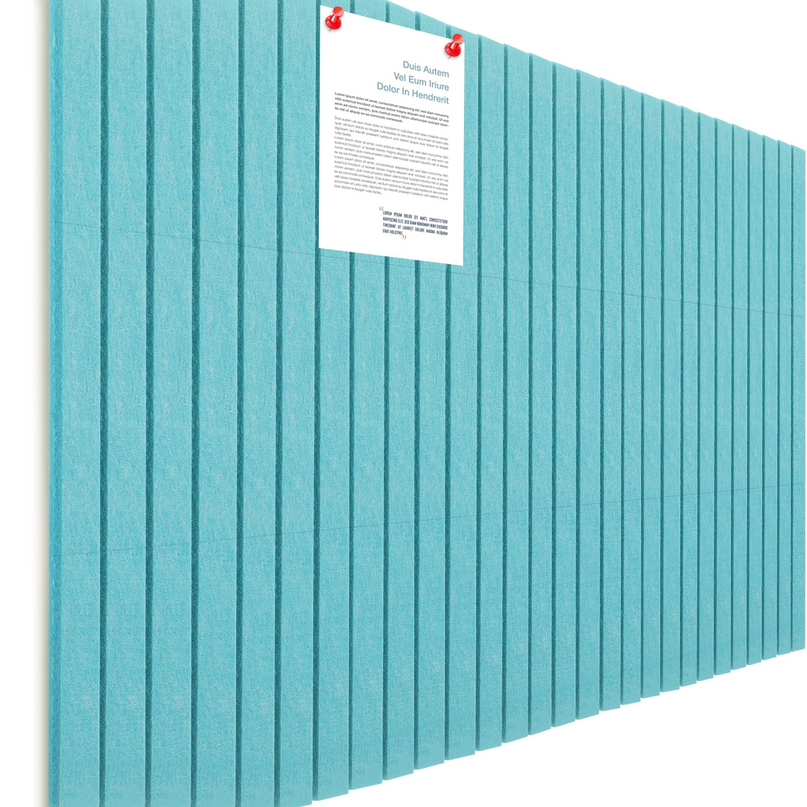 Photo 1 of Honoson 12 Pack 47" x 35" Large Cork Board Alternative Felt Bulletin Board Wall Tiles with Safe Square Adhesive Large Roll Cork Tiles for Walls Organize Home Office Classroom Pin Panels(Lake Blue)