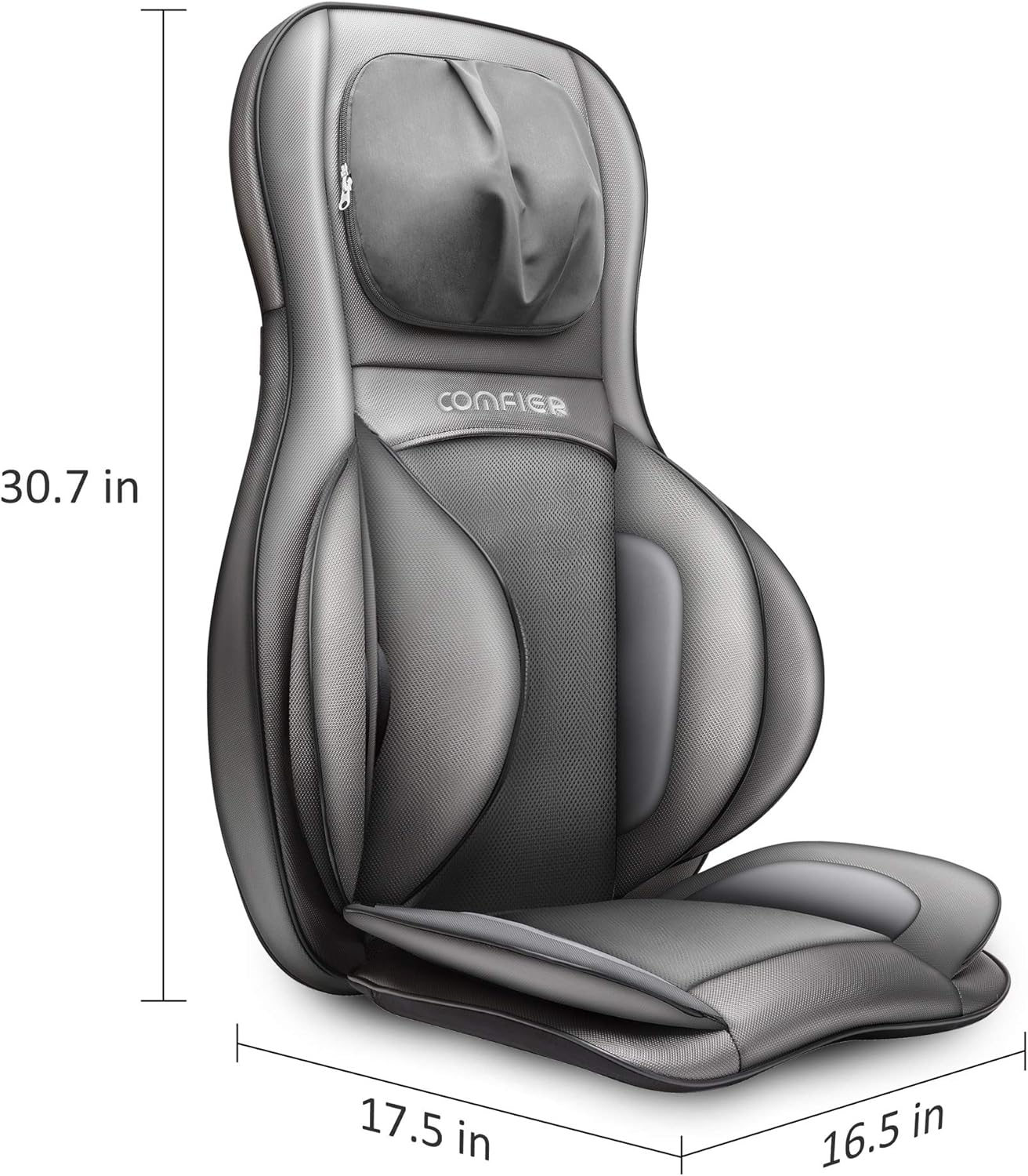 Comfier Neck and Back Massager with Heat- Shiatsu Massage Chair Pad Portable with Air Compress & Rolling,Kneading Chair Massager for Full Back,Neck & Shoulder, Full Body Pain Relief: Health & Personal Care