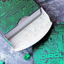 Circuit Neon Green Playing Cards with Free Card