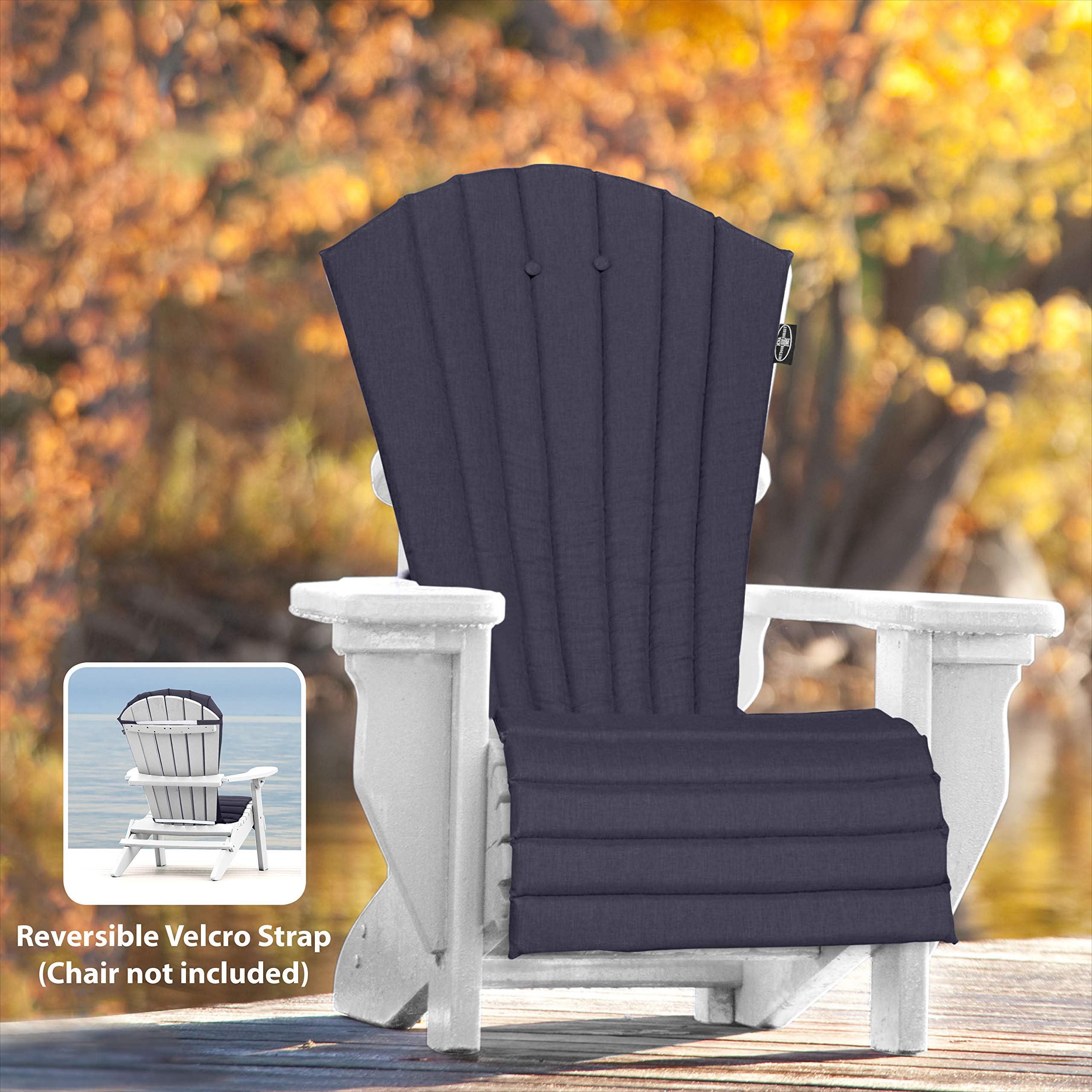 Photo 1 of **USED/MINOR DAMAGED**Outdoor All-Weather Patio Chair seat Cushion , Quick Drying Olefin Fabric - Adirondack Chair Cushion for Your Chair-Chair not Included (Night Sky Navy)