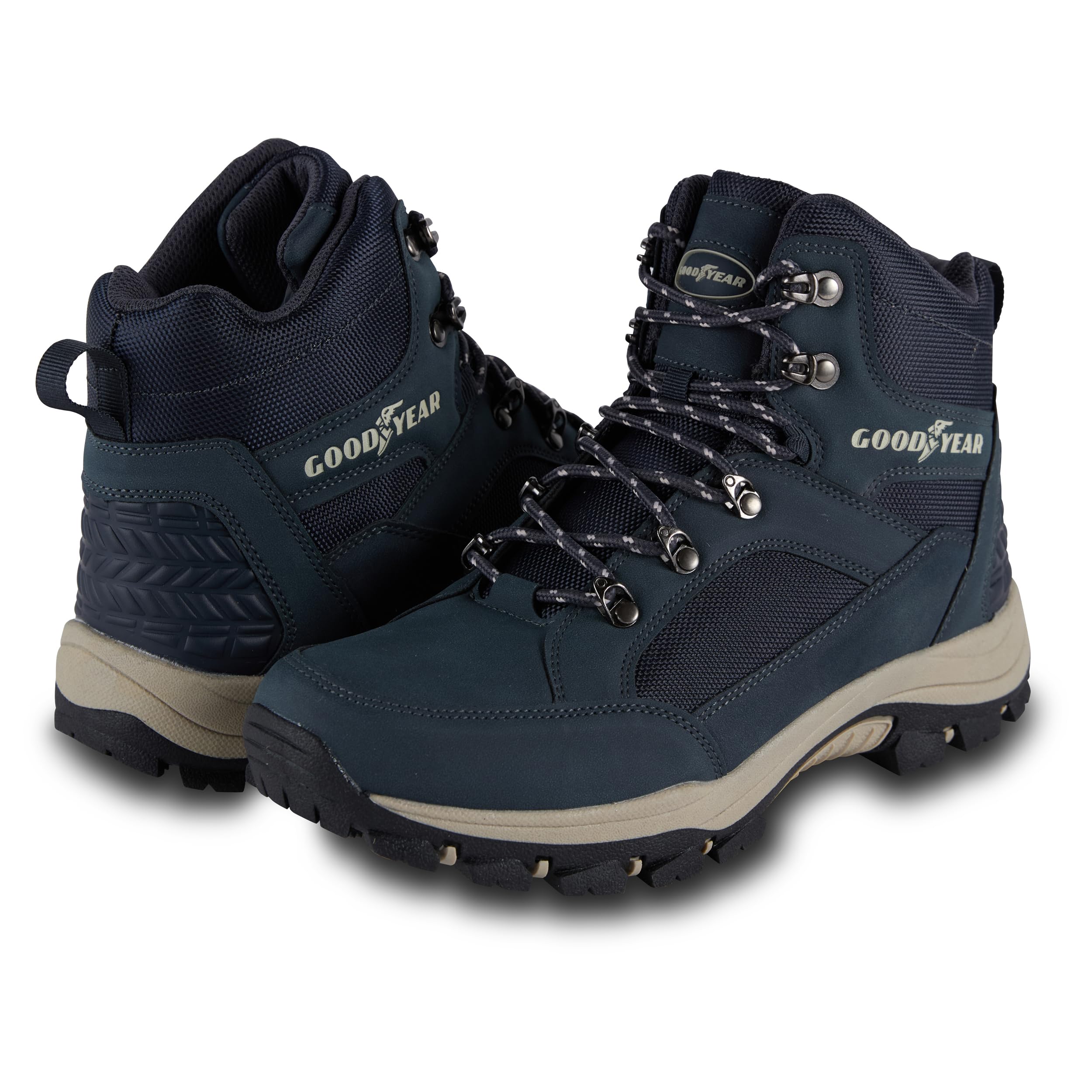 Photo 1 of 13.  Goodyear Mens Hiking Boot Hamilton Waterproof Lightweight High-Top Work Boots Durable Footwear for Snow