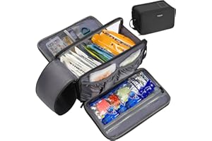 THKFISH Fishing Soft Plastic Bait Storage, Water-Resistant Extra-Large Clear Sleeves Tackle Bait Bag Storage For Lure