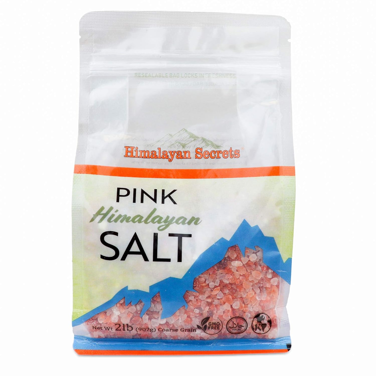 2 LB Himalayan Dark Pink Salt - 100% Natural & Unrefined by Himalayan Secrets - Coarse - Fine - Powder (Coarse) : Grocery & Gourmet Food