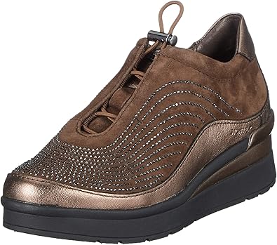 cream wedge trainers