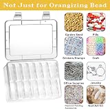 Mathtoxyz Bead Organiser Storage Box 45 Pcs Clear with Hinged Lids view 4
