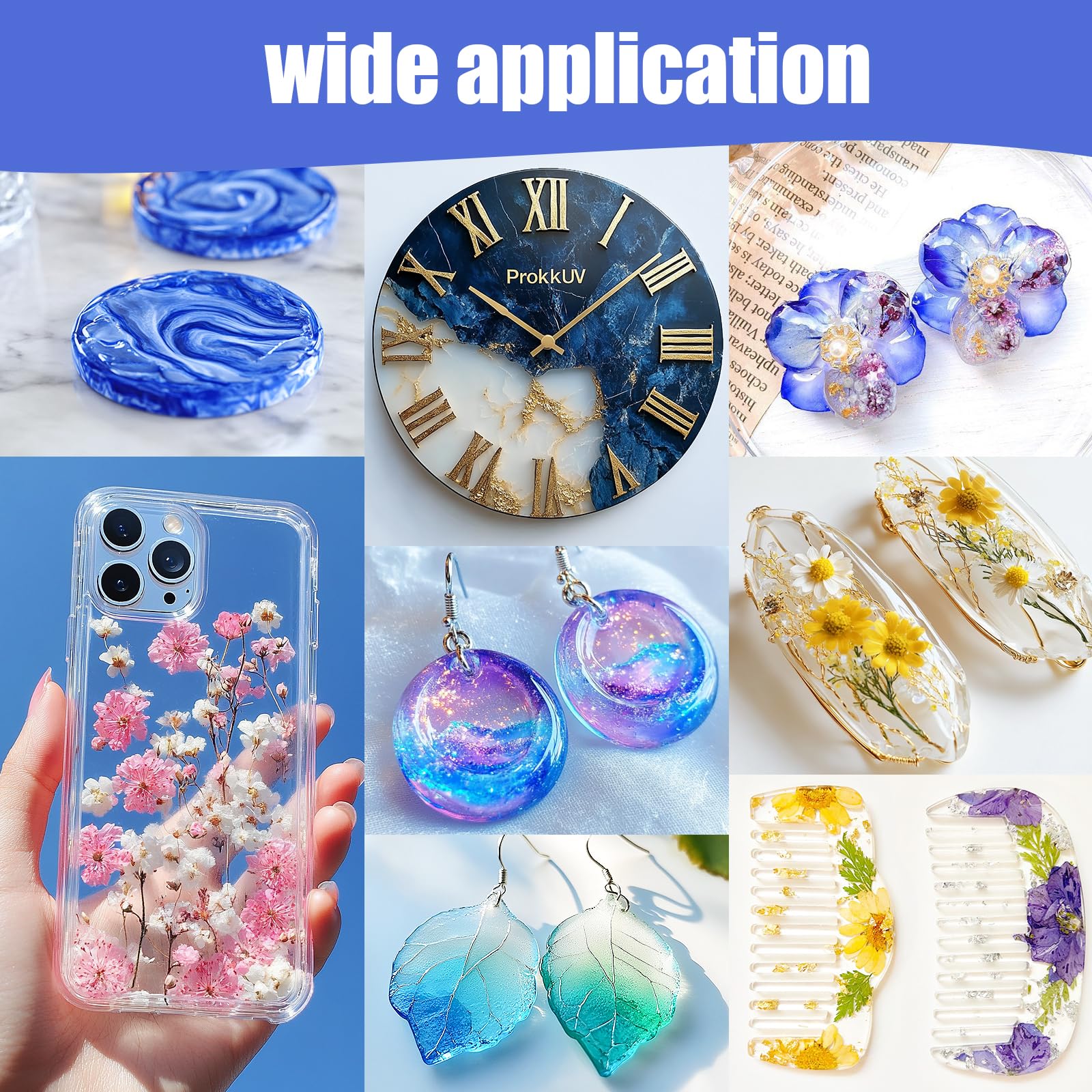 Epoxy Resin Kit, 64OZ Kit Crystal Clear Resin Epoxy, Bubble Free, No Yellowing, UV Resistant, Food Safe with Foil Flakes, Sequin, Easy Mix 1:1 for DIY Crafts Jewelry Making(32OZ x 2)
