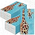AnyDesign 80Pcs Giraffe Guest Napkins Funny Animals Disposable Napkins Decorative Hand Paper Towel Napkins for Bathroom Party Supplies Table Decor, 15.7 x 13 Inch
