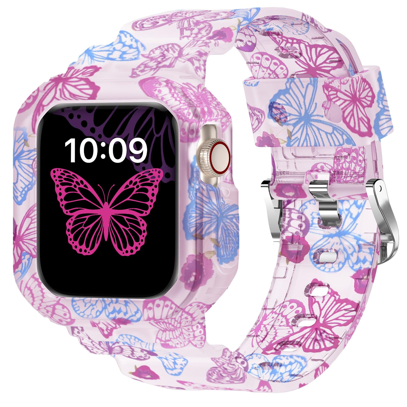 XYF Compatible for Crystal Clear Apple Watch Bands 45/44mm Matte Yellow