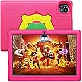 AMIAMO Kids Tablet 10 Inch, Android 13 Kids Tablet 10.1" Display 5000mAh Kidoz Pre Installed Parental Control Learning Tablet, 6GB+64GB Quad Core Processor Wi-Fi Bluetooth Kid-Proof Case (Pink)