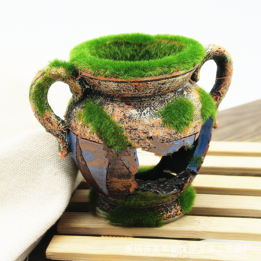 Tianxiangjjeu Artificial Moss Vase Shape Non Toxic And Non Fading