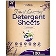 Travel Laundry Detergent Sheets Eco-friendly 120 Loads Fisroa Clothes Washing Detergent Sheets Plastic-Free Washer Strips, Lavender Liquidless Laundry Sheets Strips