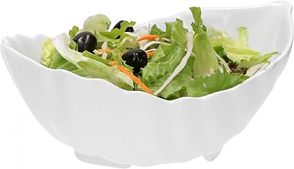 Van Well Schalen Kollektion Bufett Fur Obst Eis Und Dessert Snack Schalchen Brunch Buffet Porzellan Weiss Blattschale Gross Amazon De Kuche Haushalt