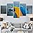 SIGNWIN 5 Panel Canvas Wall Art Modern Art Birds Bohemian Expressive Multicolor Photography Single for Home Decorations Ready to Hang - 60"x32"