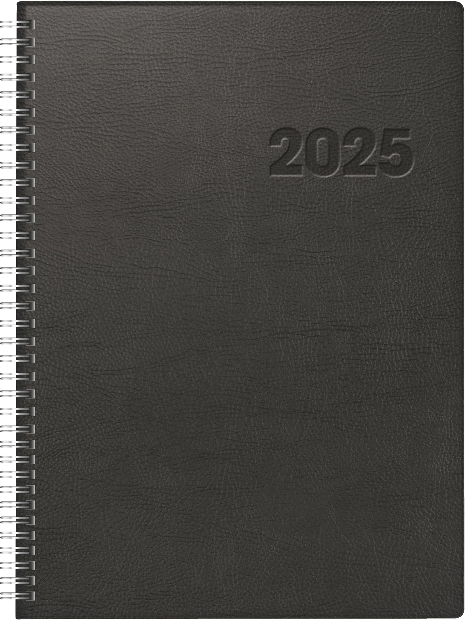 rido/idé Book Calendar Model Conform (2025), 1 Page = 1 Day, A4, 384 Pages, Plastic Cover, Black