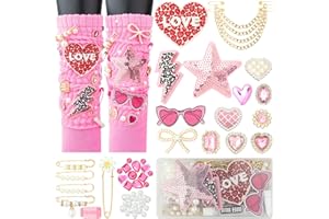 DoDoBeads 108 Pcs Junk Socks Charms Kit, Pink Shoe Charms for Sneakers, Pearl and Rhinestone Sock Charm with Safety Pins, DIY Accessories for Decorating and Personalizing Socks/Shoes/Hats/Bags