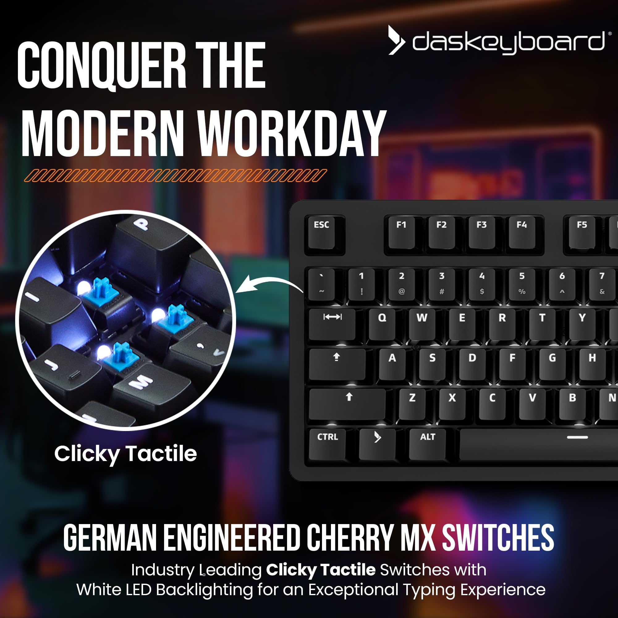 Small Keyboard Clicky Mua 6 Professional Backlit Wired Mechanical Keyboard – Clicky Cherry MX ...